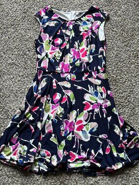 Wisp Midi Dress Womens 12 Floral Whimsical Spring Flowy Cottagecore Sleeveless